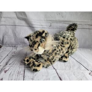 Cascade Toy Soft Plush Stuffed Spotted Lynx Bobcat Wild Cat Brown Realistic 14in